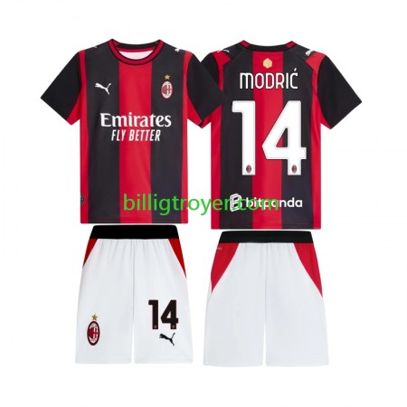 Billige Fotballdrakter AC Milan Luka Modrić 14 Barn Hjemmedraktsett 2026/27 Kortermet